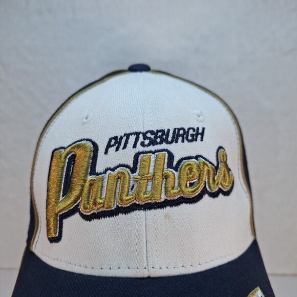 Pittsburgh Pitt Panthers Adjustable StrapBack Hat Cap Blue Gold NCAA Cotton - Picture 2 of 9